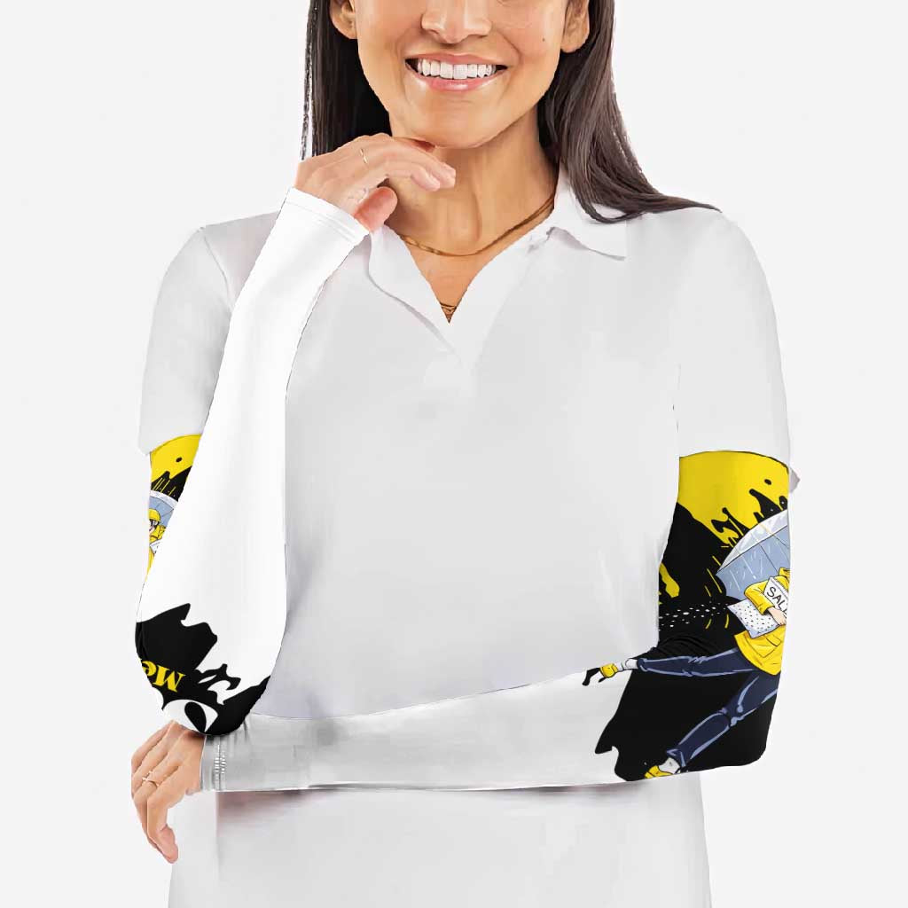 Be Salty Melt Ice Arm Sleeves with Bold Splash Pattern