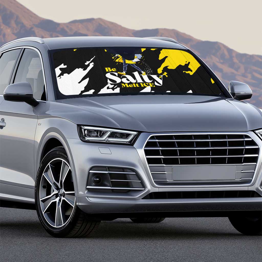 Be Salty Melt Ice Auto Sun Shade with Bold Splash Pattern