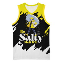 Be Salty Melt Ice Basketball Jersey with Bold Splash Pattern