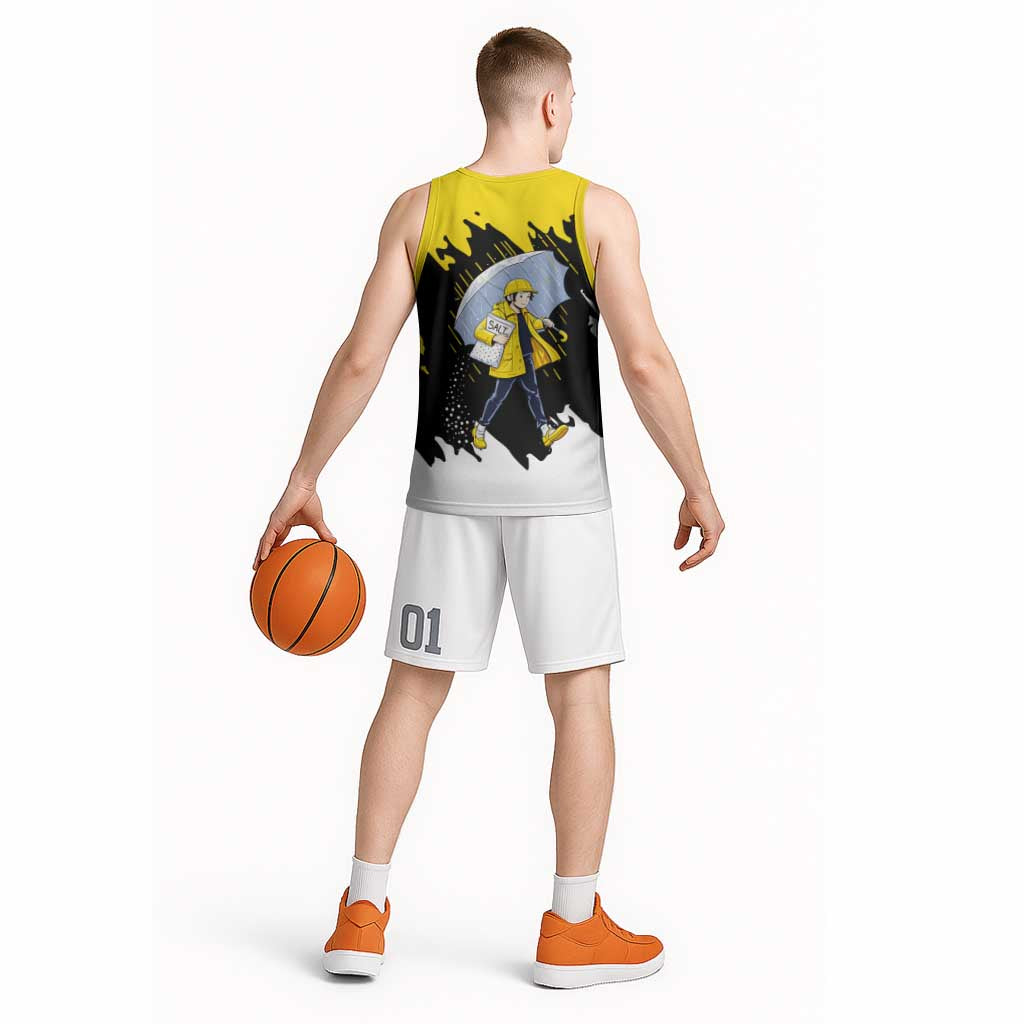 Be Salty Melt Ice Basketball Jersey with Bold Splash Pattern