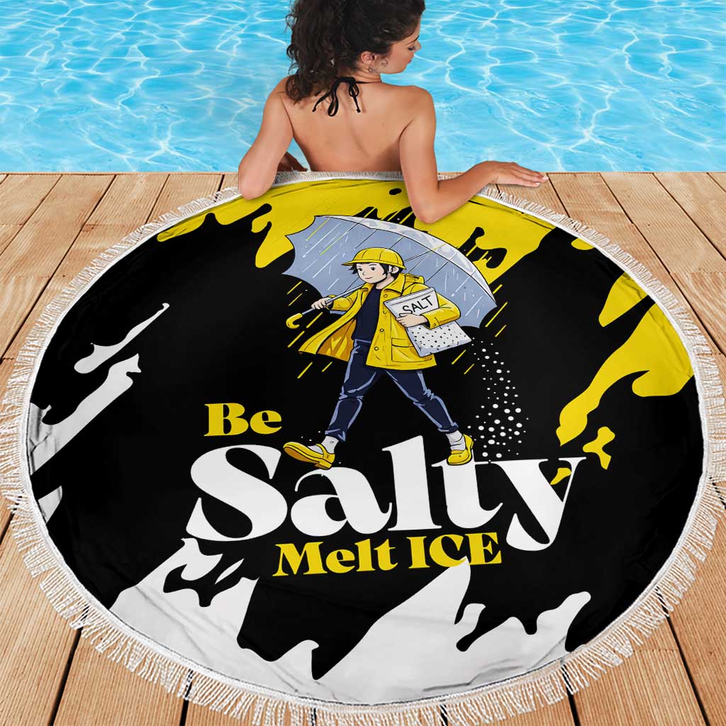 Be Salty Melt Ice Beach Blanket with Bold Splash Pattern