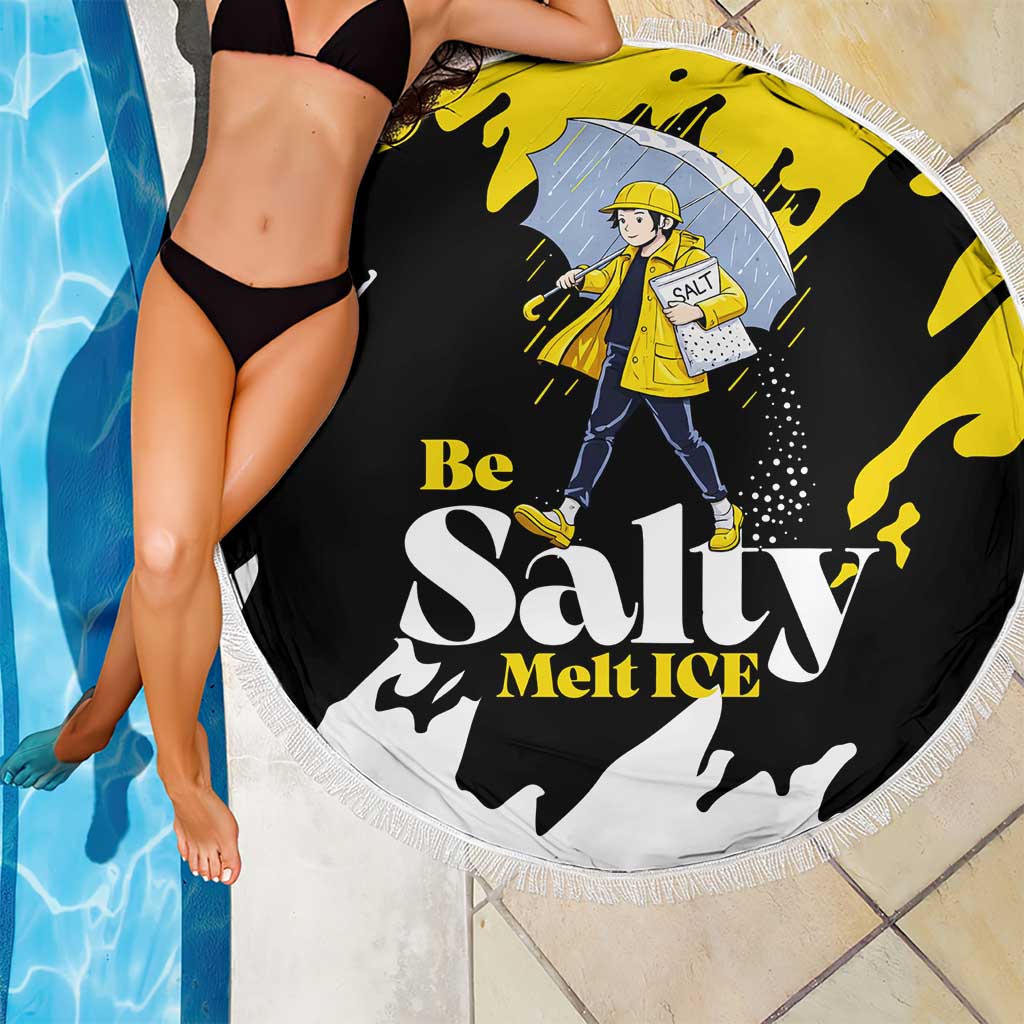 Be Salty Melt Ice Beach Blanket with Bold Splash Pattern