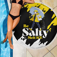 Be Salty Melt Ice Beach Blanket with Bold Splash Pattern
