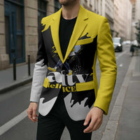 Be Salty Melt Ice Blazer with Bold Splash Pattern