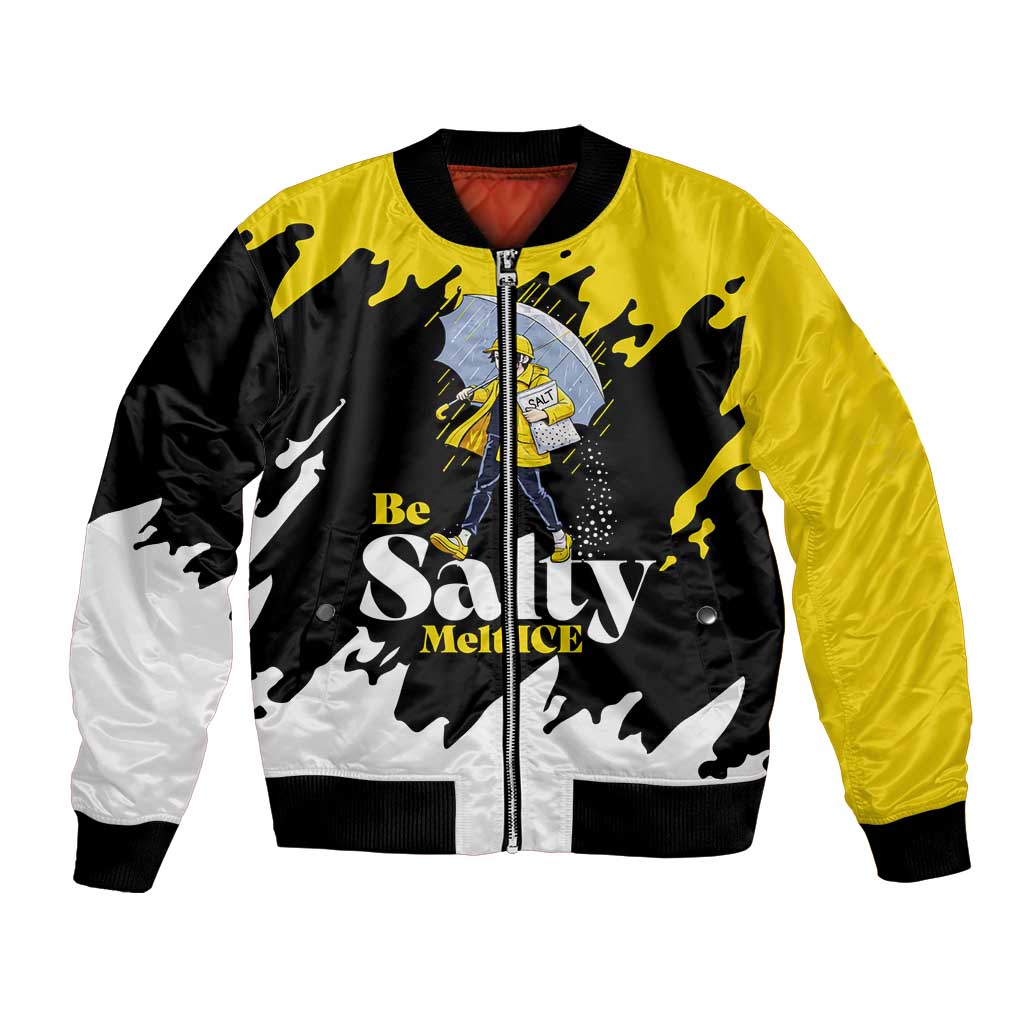 Be Salty Melt Ice Bomber Jacket with Bold Splash Pattern