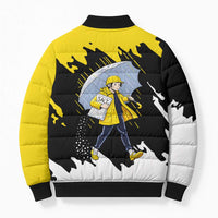 Be Salty Melt Ice Bomber Puffer Jacket with Bold Splash Pattern