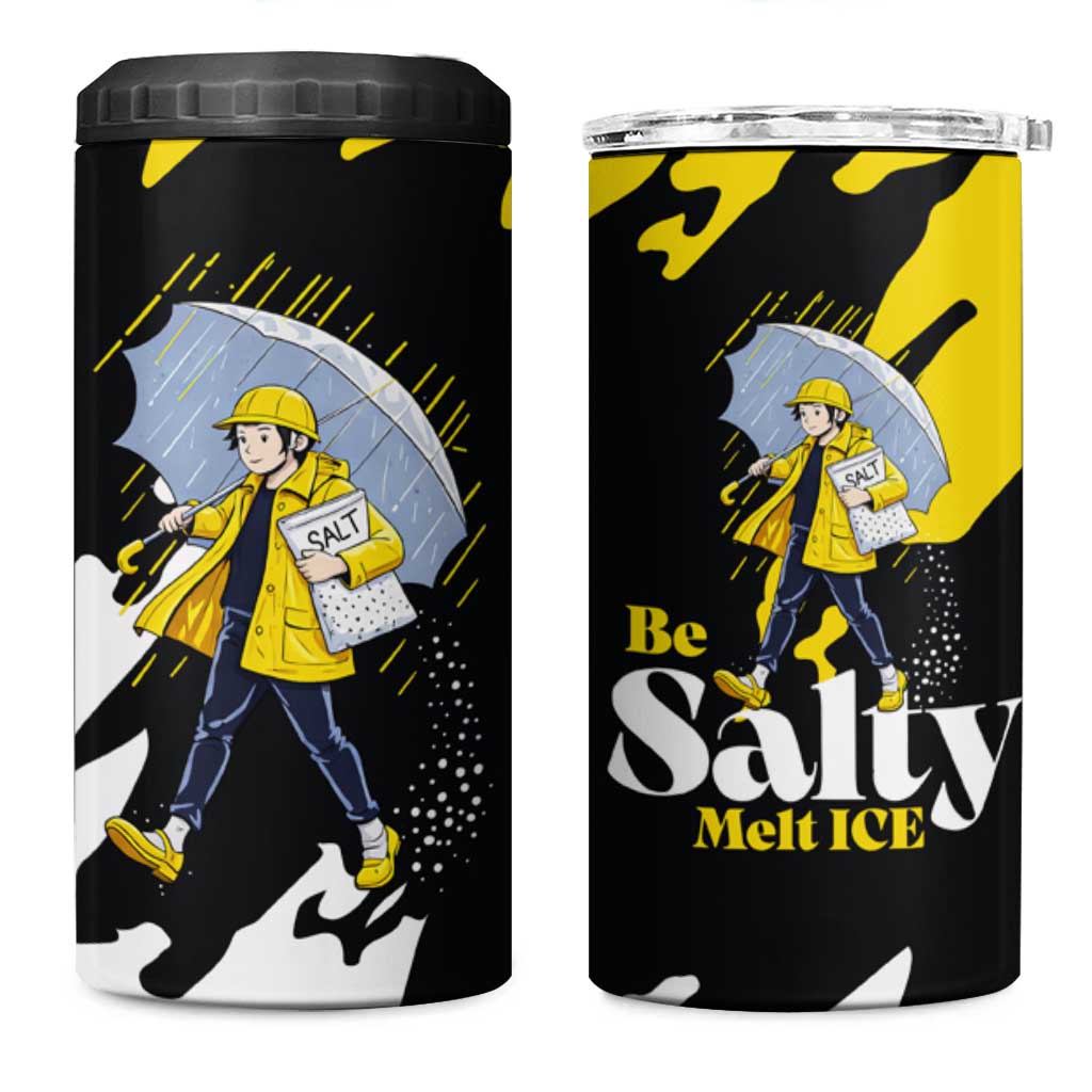 Be Salty Melt Ice 4 in 1 Can Cooler Tumbler with Bold Splash Pattern