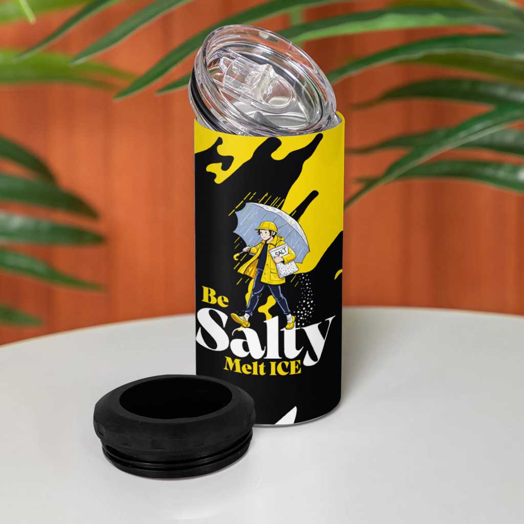 Be Salty Melt Ice 4 in 1 Can Cooler Tumbler with Bold Splash Pattern