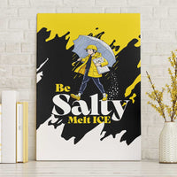 Be Salty Melt Ice Canvas Wall Art with Bold Splash Pattern