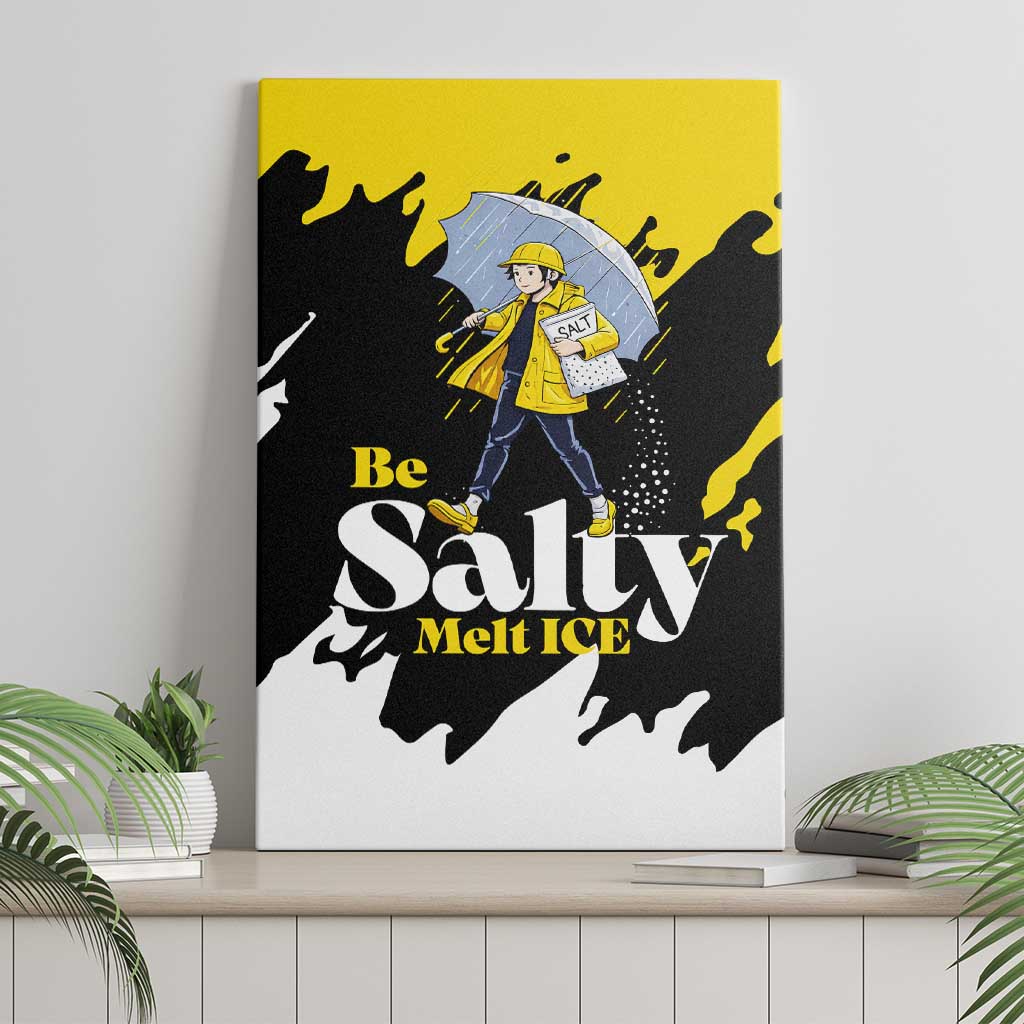 Be Salty Melt Ice Canvas Wall Art with Bold Splash Pattern