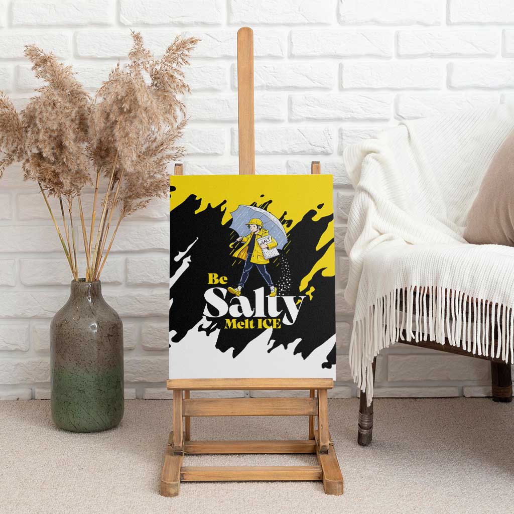 Be Salty Melt Ice Canvas Wall Art with Bold Splash Pattern