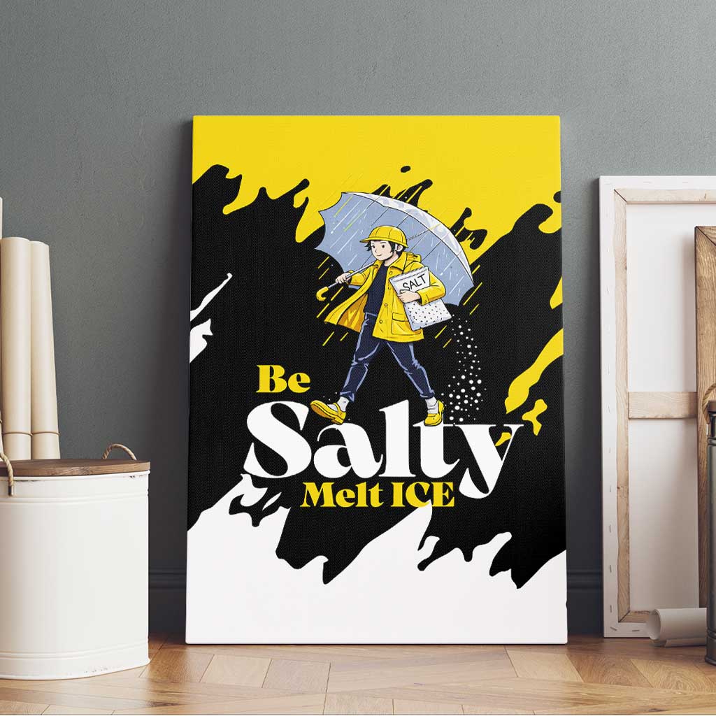 Be Salty Melt Ice Canvas Wall Art with Bold Splash Pattern