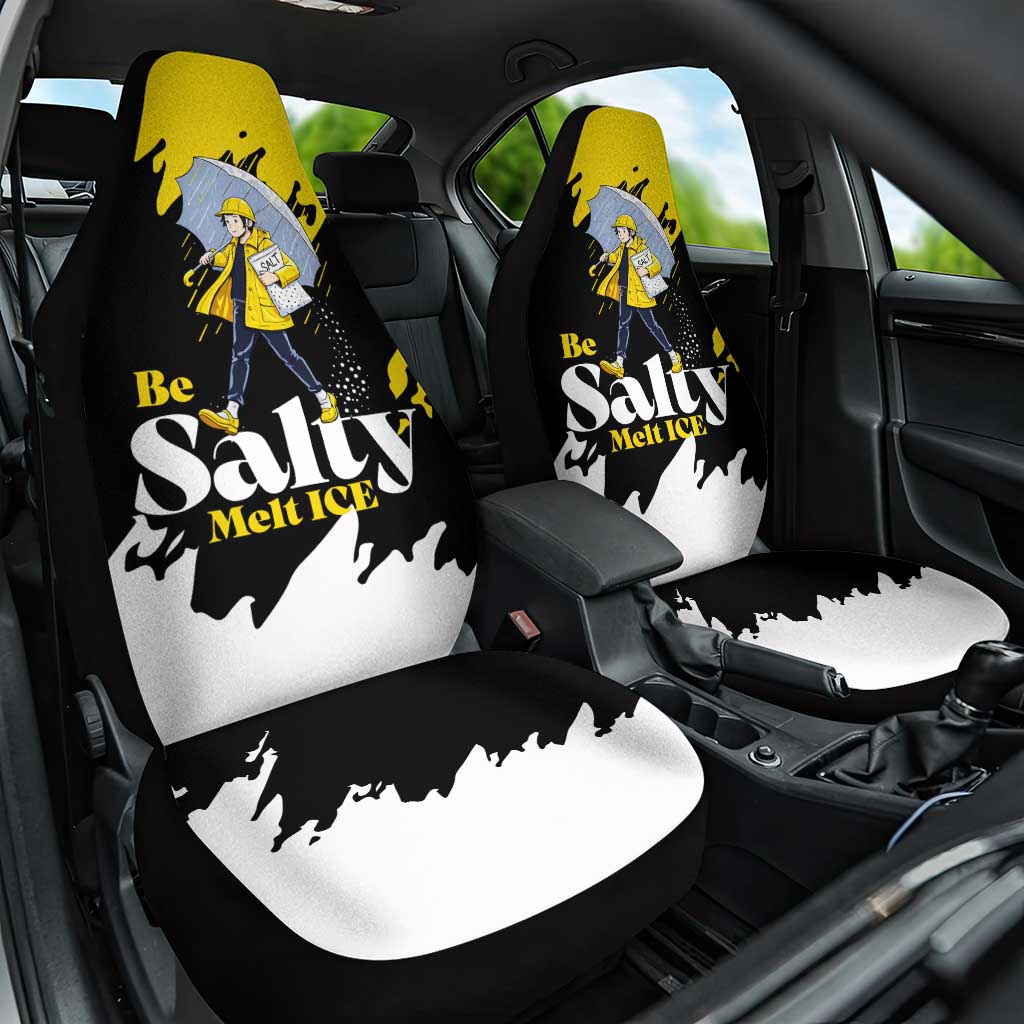Be Salty Melt Ice Car Seat Cover with Bold Splash Pattern
