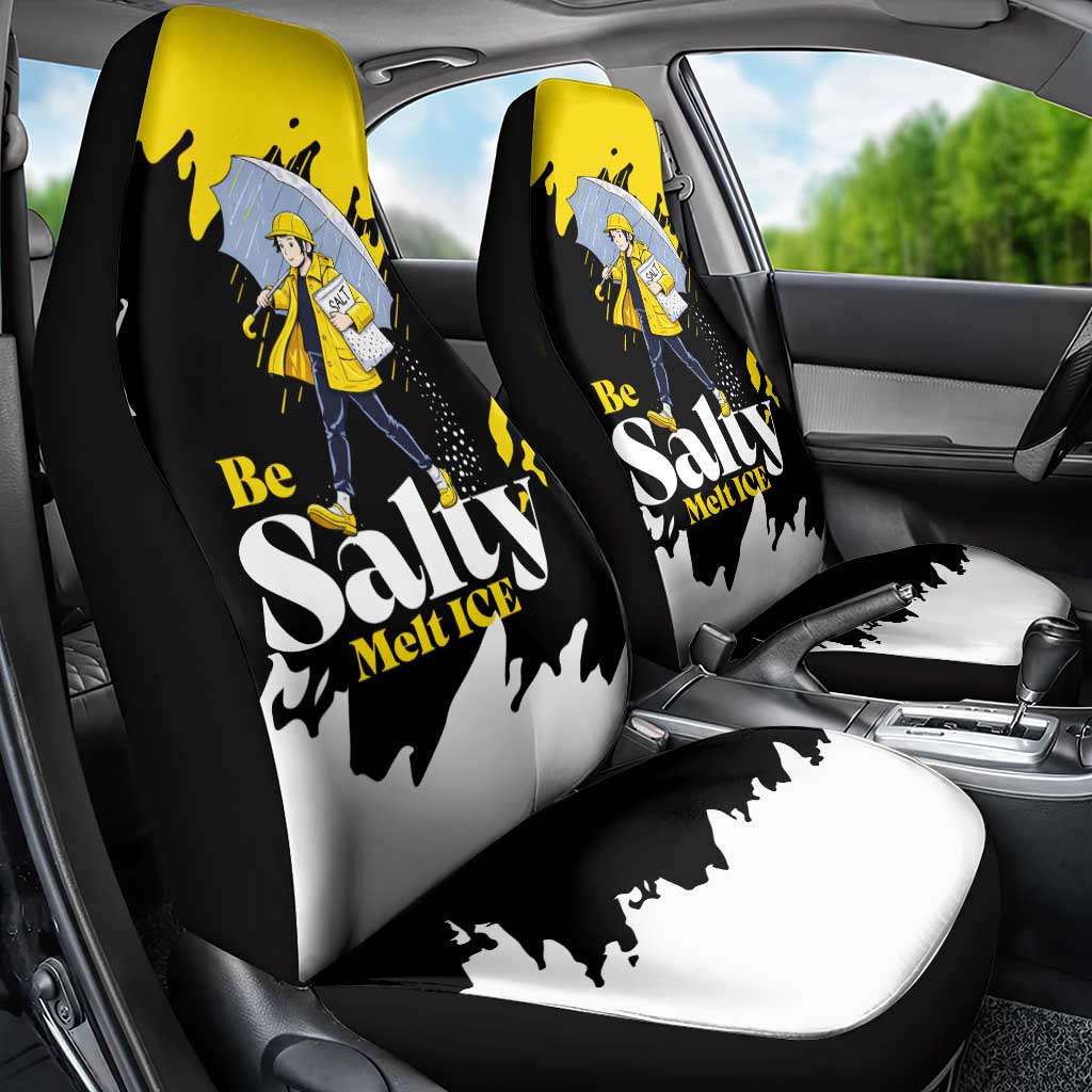 Be Salty Melt Ice Car Seat Cover with Bold Splash Pattern