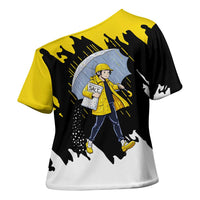 Be Salty Melt Ice Cross Shoulder Shirt with Bold Splash Pattern