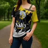 Be Salty Melt Ice Cross Shoulder Shirt with Bold Splash Pattern