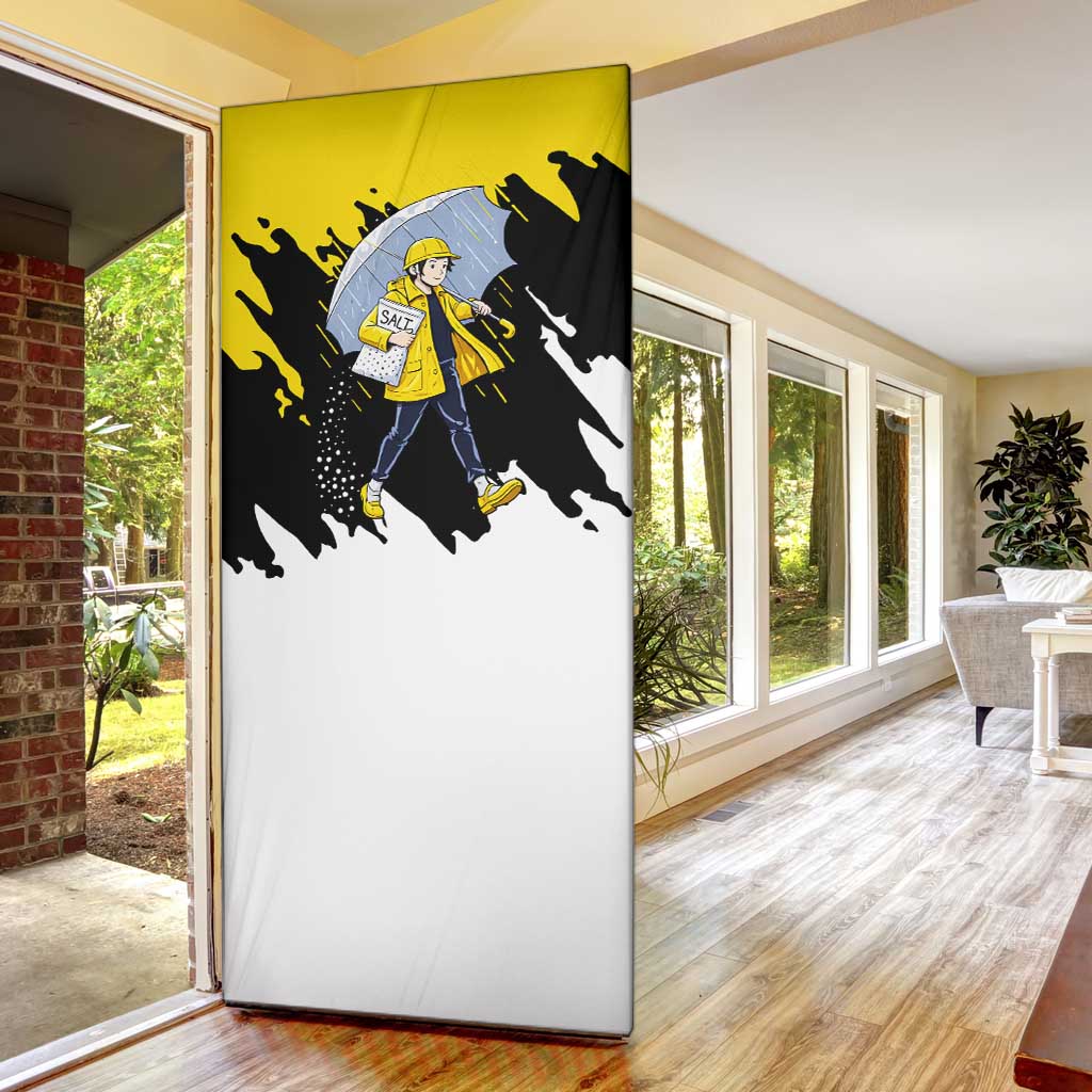 Be Salty Melt Ice Door Cover with Bold Splash Pattern