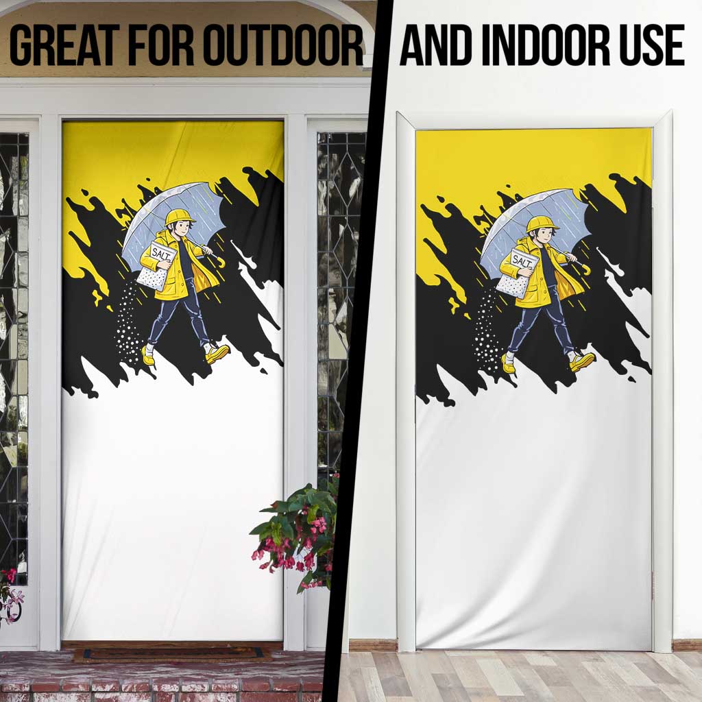 Be Salty Melt Ice Door Cover with Bold Splash Pattern