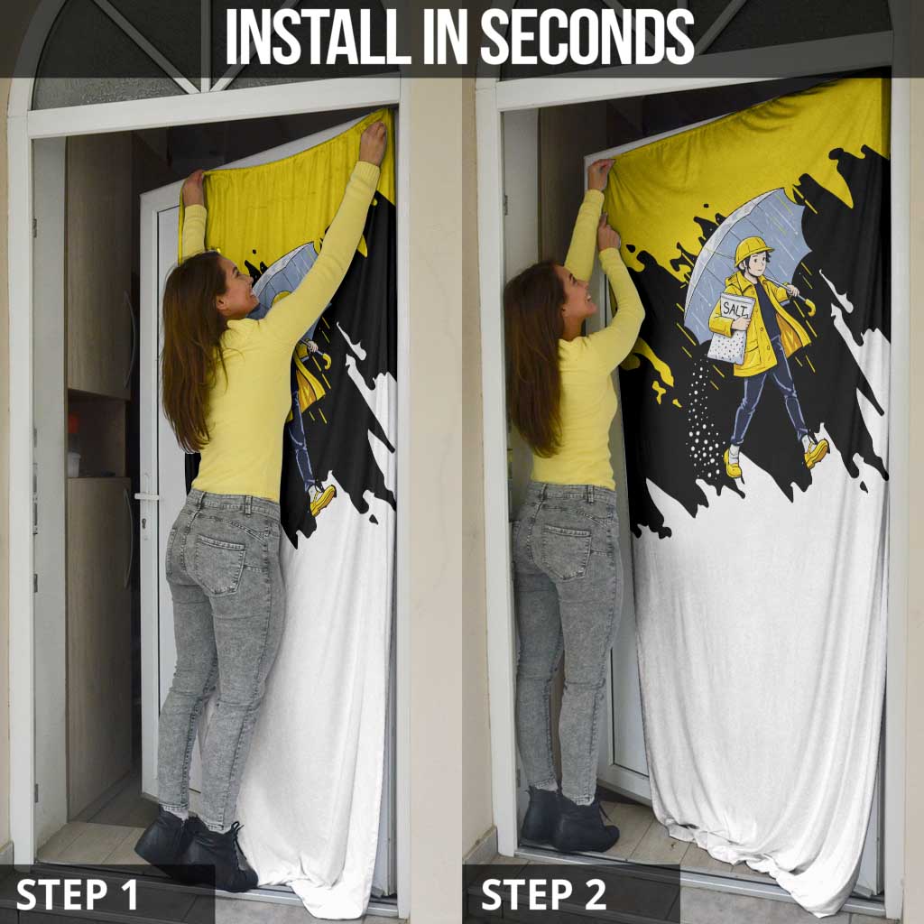 Be Salty Melt Ice Door Cover with Bold Splash Pattern