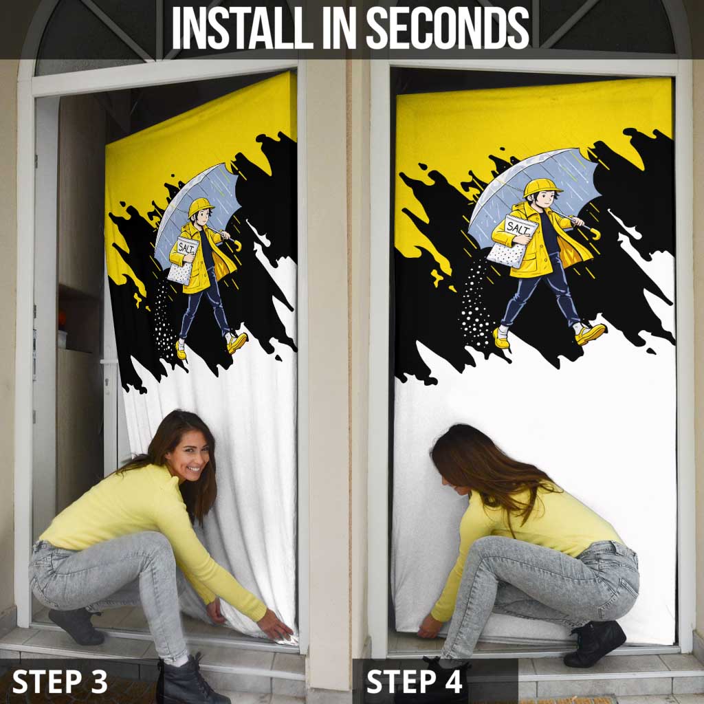 Be Salty Melt Ice Door Cover with Bold Splash Pattern