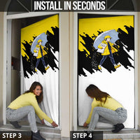 Be Salty Melt Ice Door Cover with Bold Splash Pattern