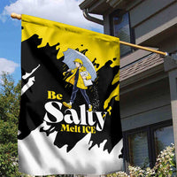 Be Salty Melt Ice Garden Flag with Bold Splash Pattern