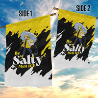 Be Salty Melt Ice Garden Flag with Bold Splash Pattern