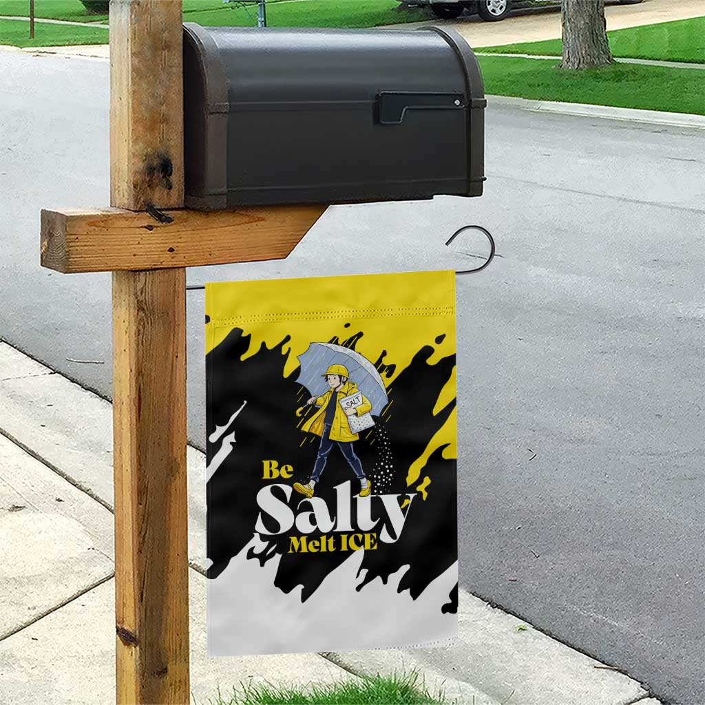 Be Salty Melt Ice Garden Flag with Bold Splash Pattern
