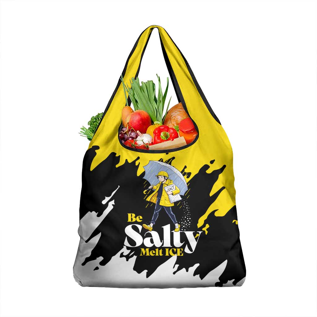 Be Salty Melt Ice Grocery Bag with Bold Splash Pattern