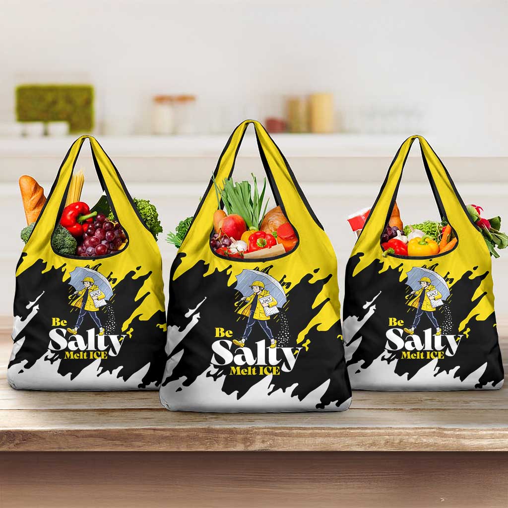 Be Salty Melt Ice Grocery Bag with Bold Splash Pattern