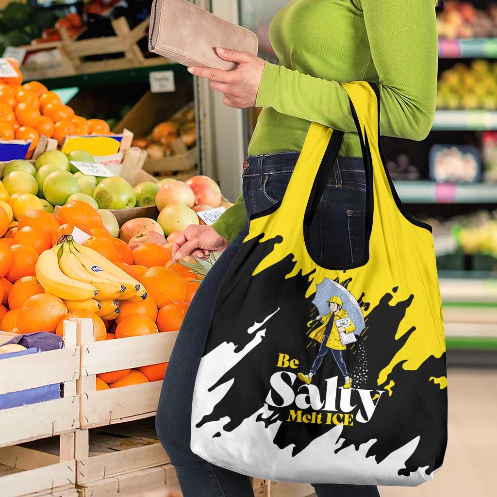 Be Salty Melt Ice Grocery Bag with Bold Splash Pattern