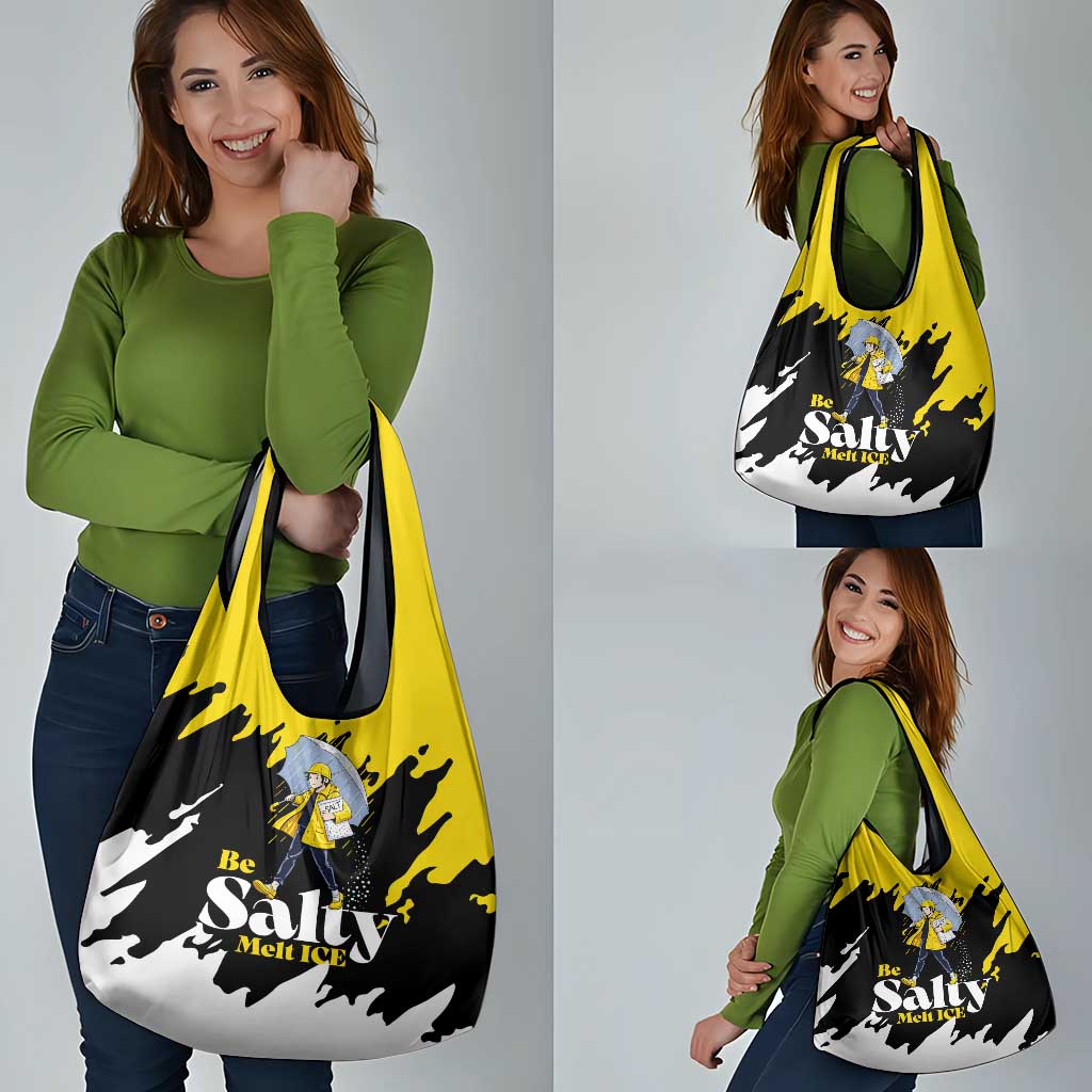 Be Salty Melt Ice Grocery Bag with Bold Splash Pattern