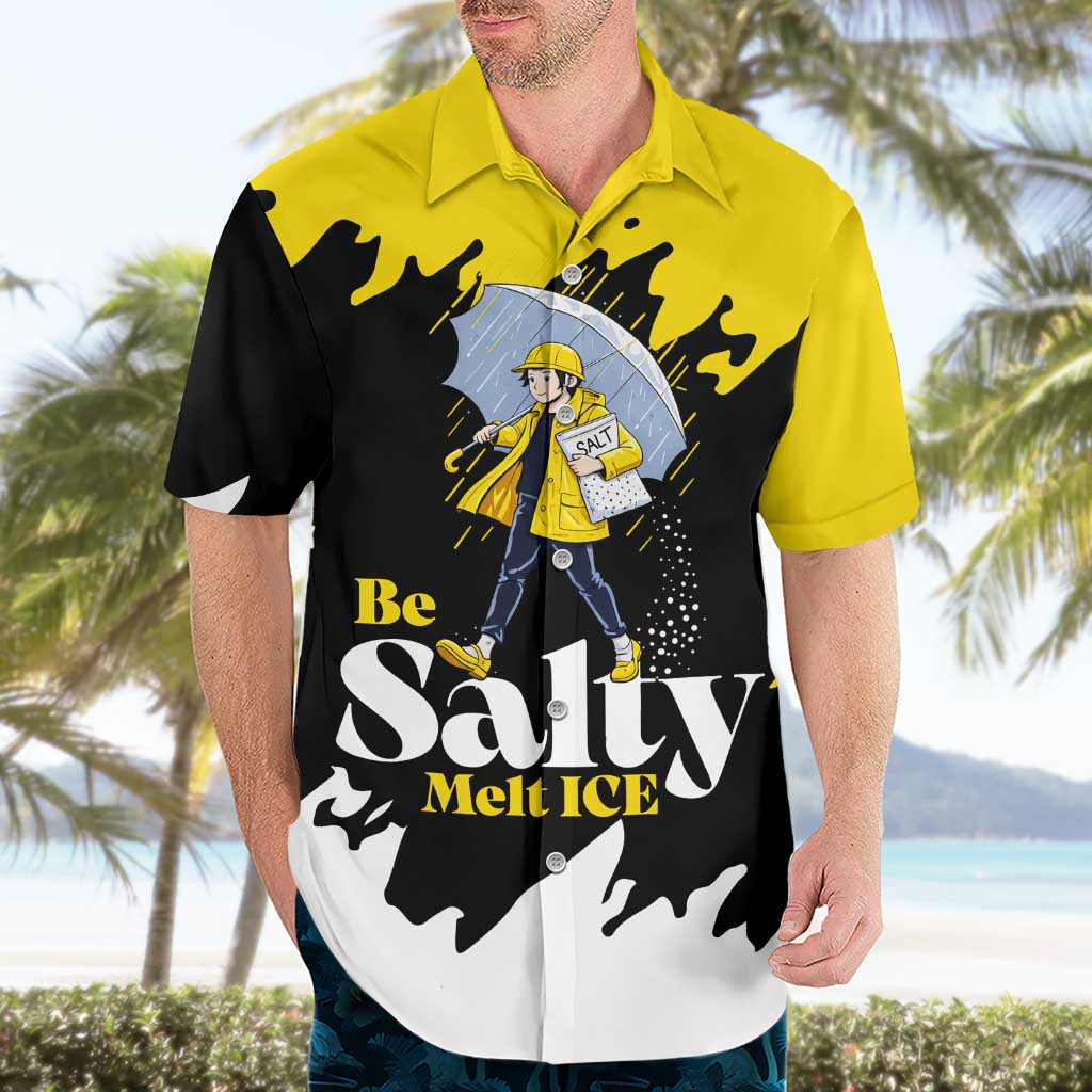 Be Salty Melt Ice Hawaiian Shirt with Bold Splash Pattern