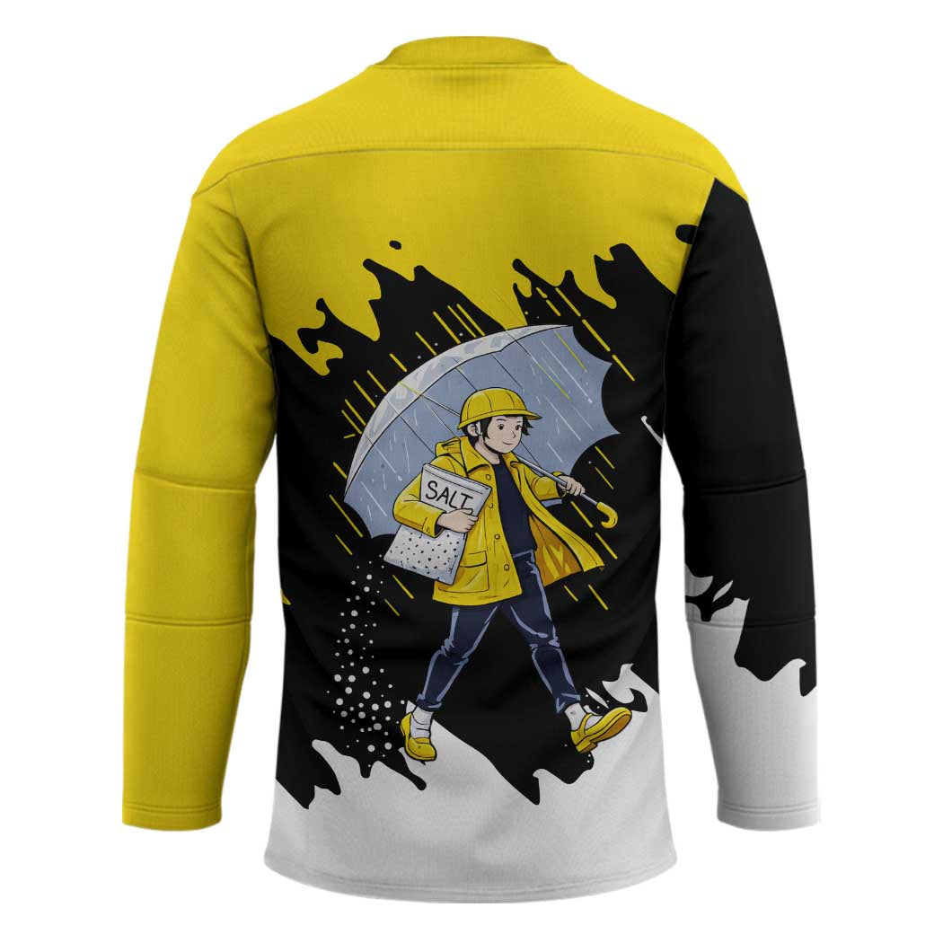 Be Salty Melt Ice Hockey Jersey with Bold Splash Pattern