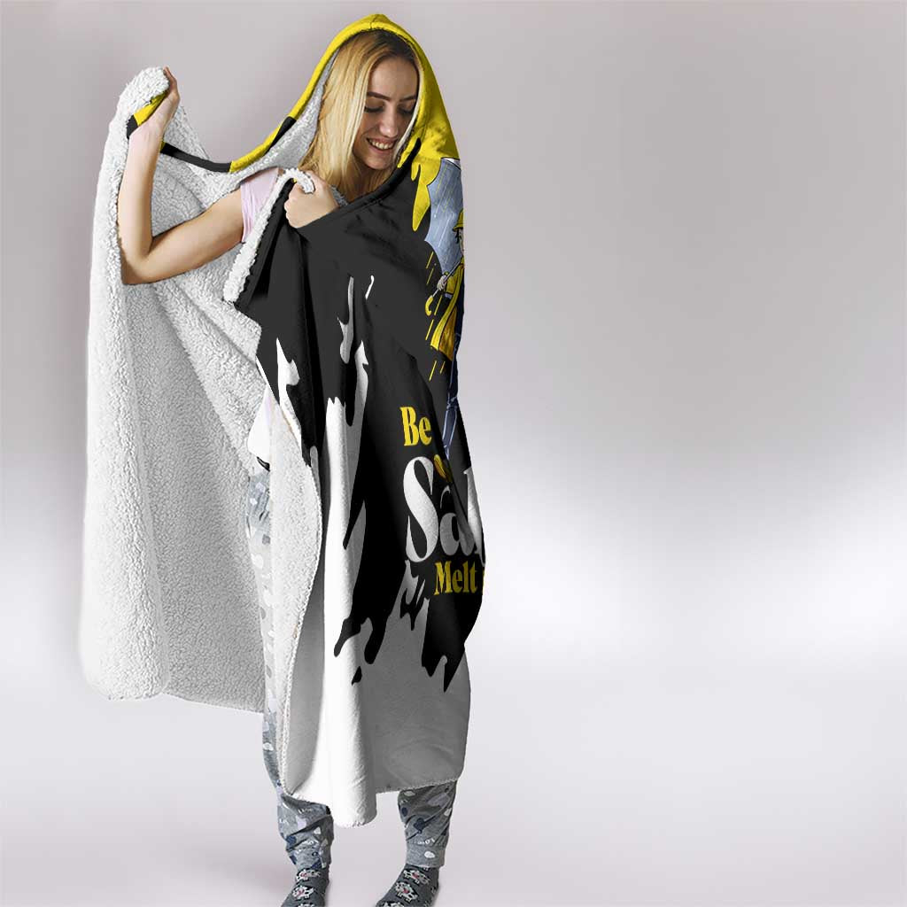 Be Salty Melt Ice Hooded Blanket with Bold Splash Pattern