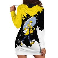 Be Salty Melt Ice Hoodie Dress with Bold Splash Pattern