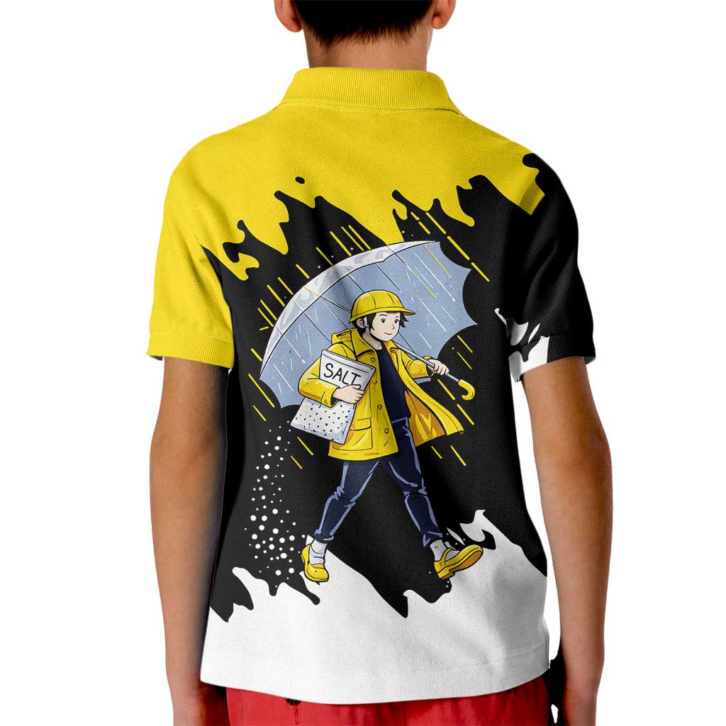 Be Salty Melt Ice Kid Polo Shirt with Bold Splash Pattern
