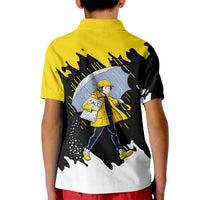 Be Salty Melt Ice Kid Polo Shirt with Bold Splash Pattern