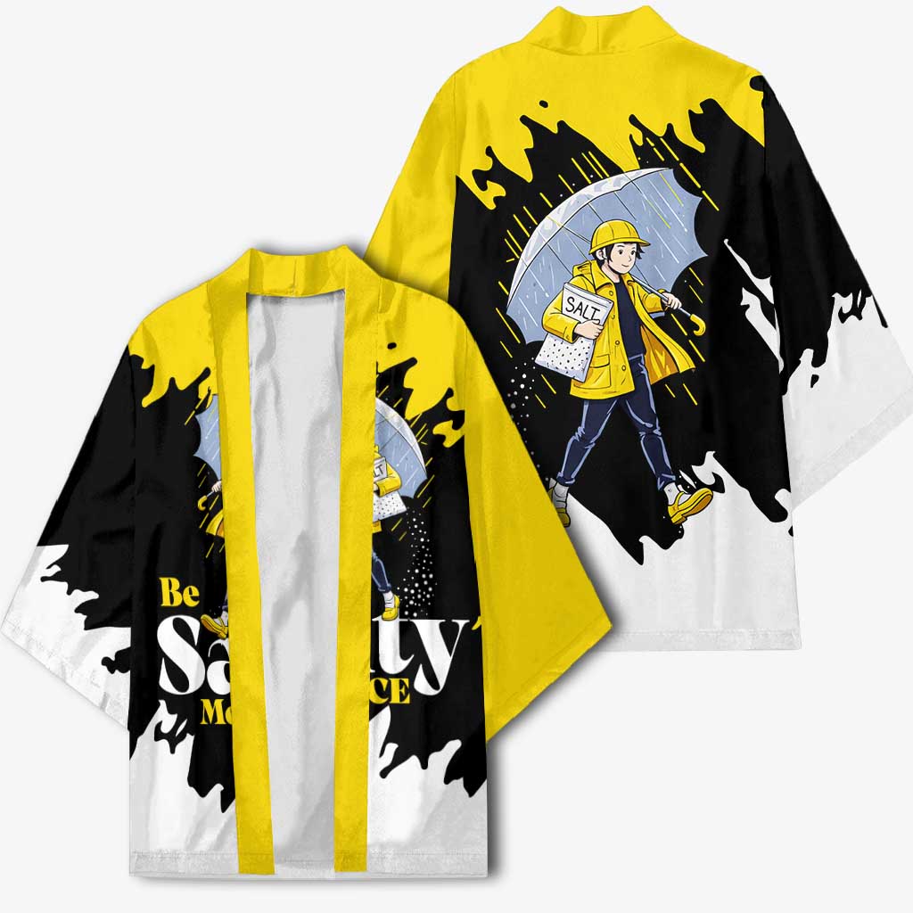 Be Salty Melt Ice Kimono with Bold Splash Pattern