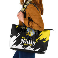 Be Salty Melt Ice Leather Tote Bag with Bold Splash Pattern