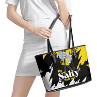 Be Salty Melt Ice Leather Tote Bag with Bold Splash Pattern