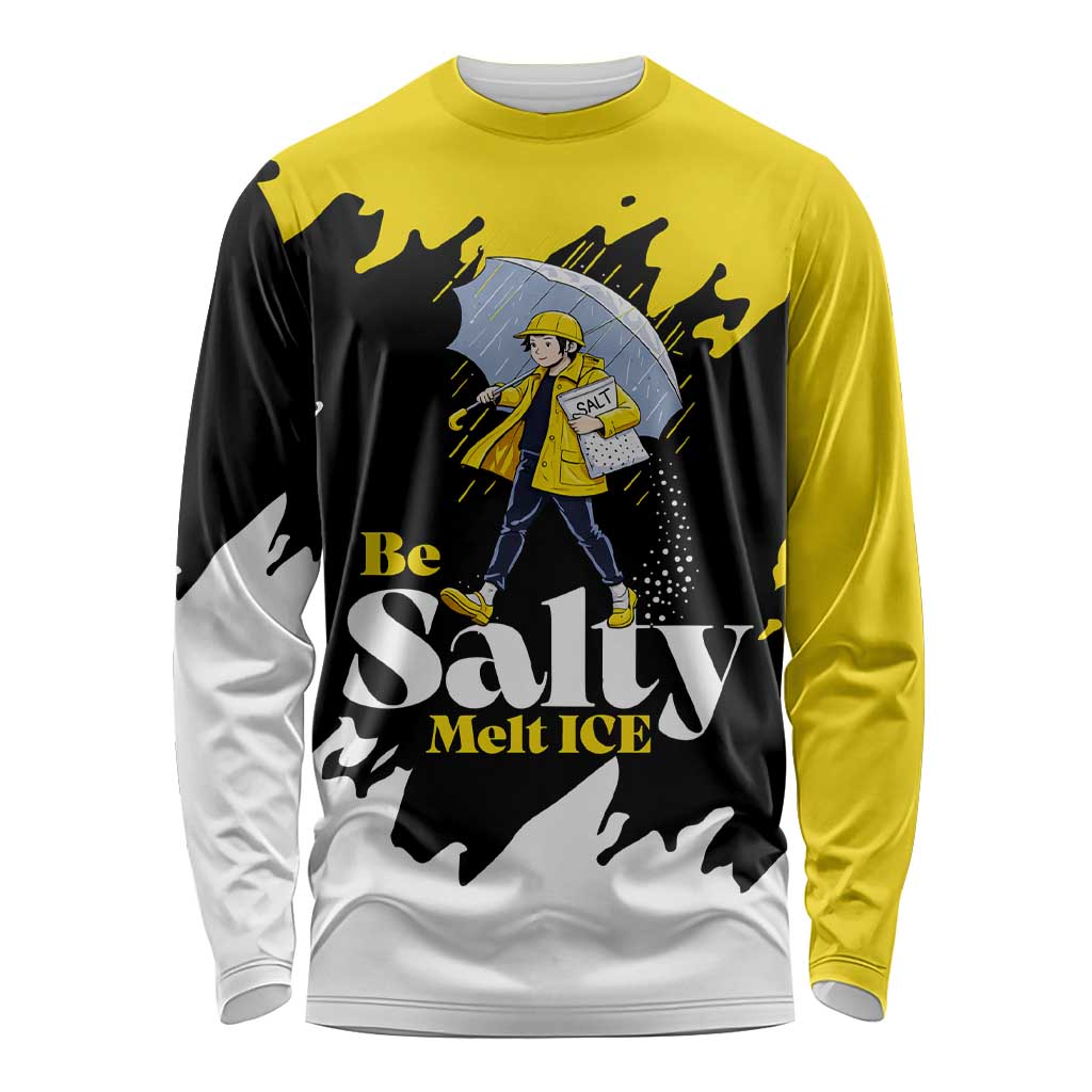 Be Salty Melt Ice Long Sleeve Shirt with Bold Splash Pattern