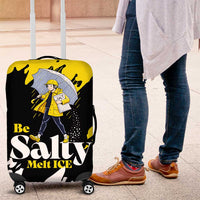 Be Salty Melt Ice Luggage Cover with Bold Splash Pattern
