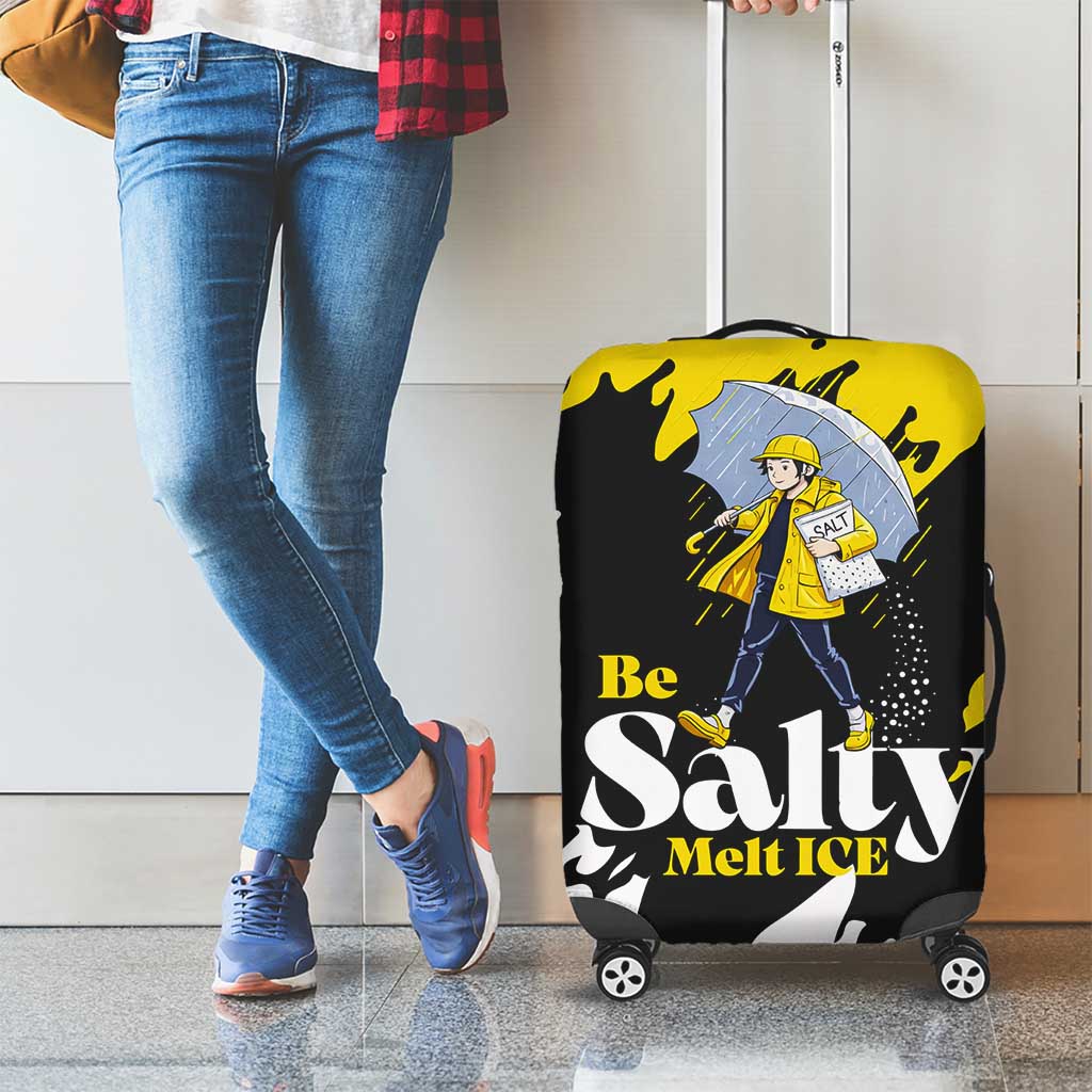 Be Salty Melt Ice Luggage Cover with Bold Splash Pattern