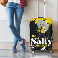Be Salty Melt Ice Luggage Cover with Bold Splash Pattern