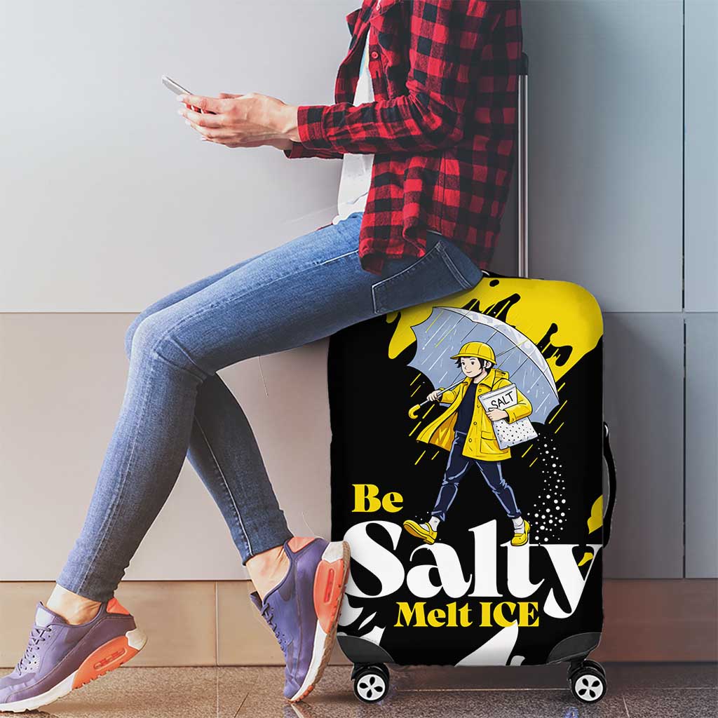Be Salty Melt Ice Luggage Cover with Bold Splash Pattern