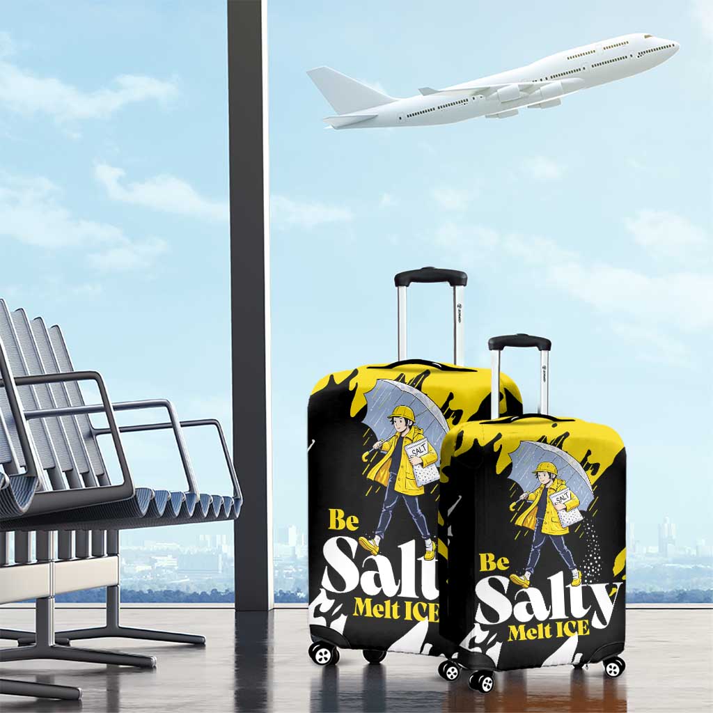 Be Salty Melt Ice Luggage Cover with Bold Splash Pattern