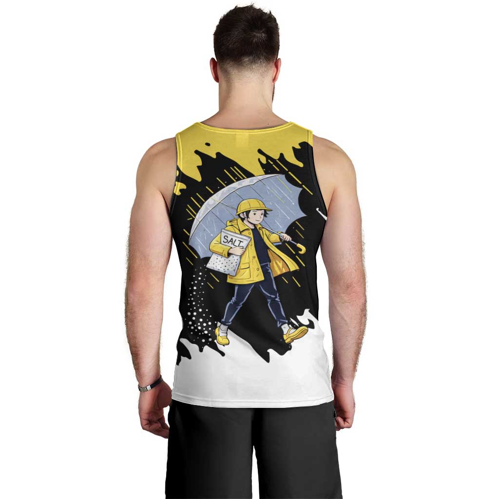 Be Salty Melt Ice Men Tank Top with Bold Splash Pattern