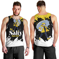 Be Salty Melt Ice Men Tank Top with Bold Splash Pattern