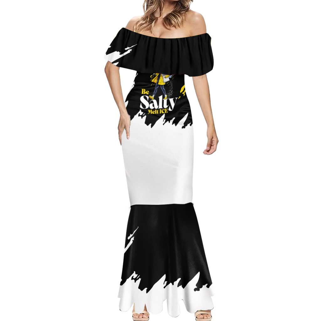 Be Salty Melt Ice Mermaid Dress with Bold Splash Pattern